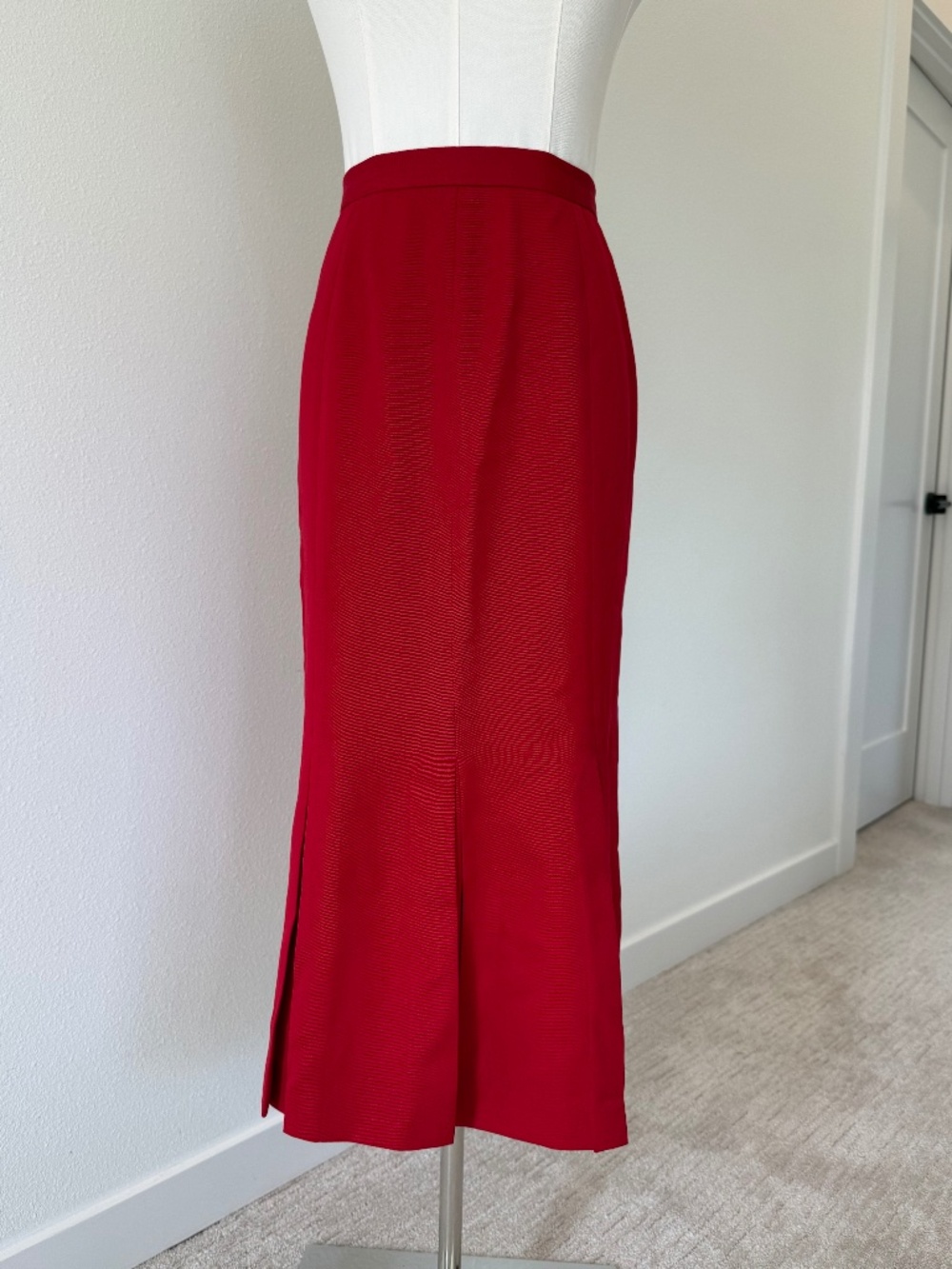 Vintage Christian Dior Wool Pleated Skirt - size 10